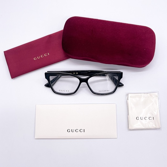 NEW GUCCI EYEWEAR GG0634O 001 BLACK WOMEN’S EYEGLASSES GUCCI GG06340 - Picture 8 of 11